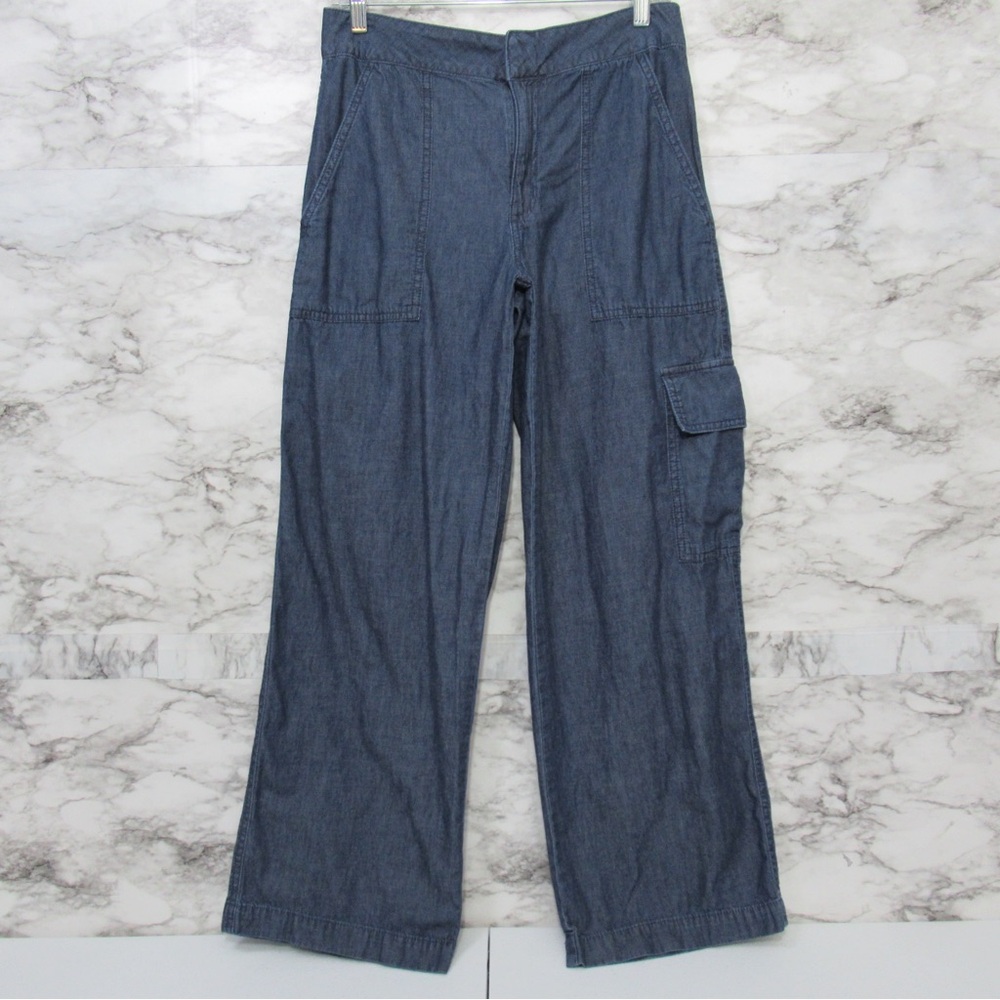 DKNY Chambray Cargo Pants Size 4